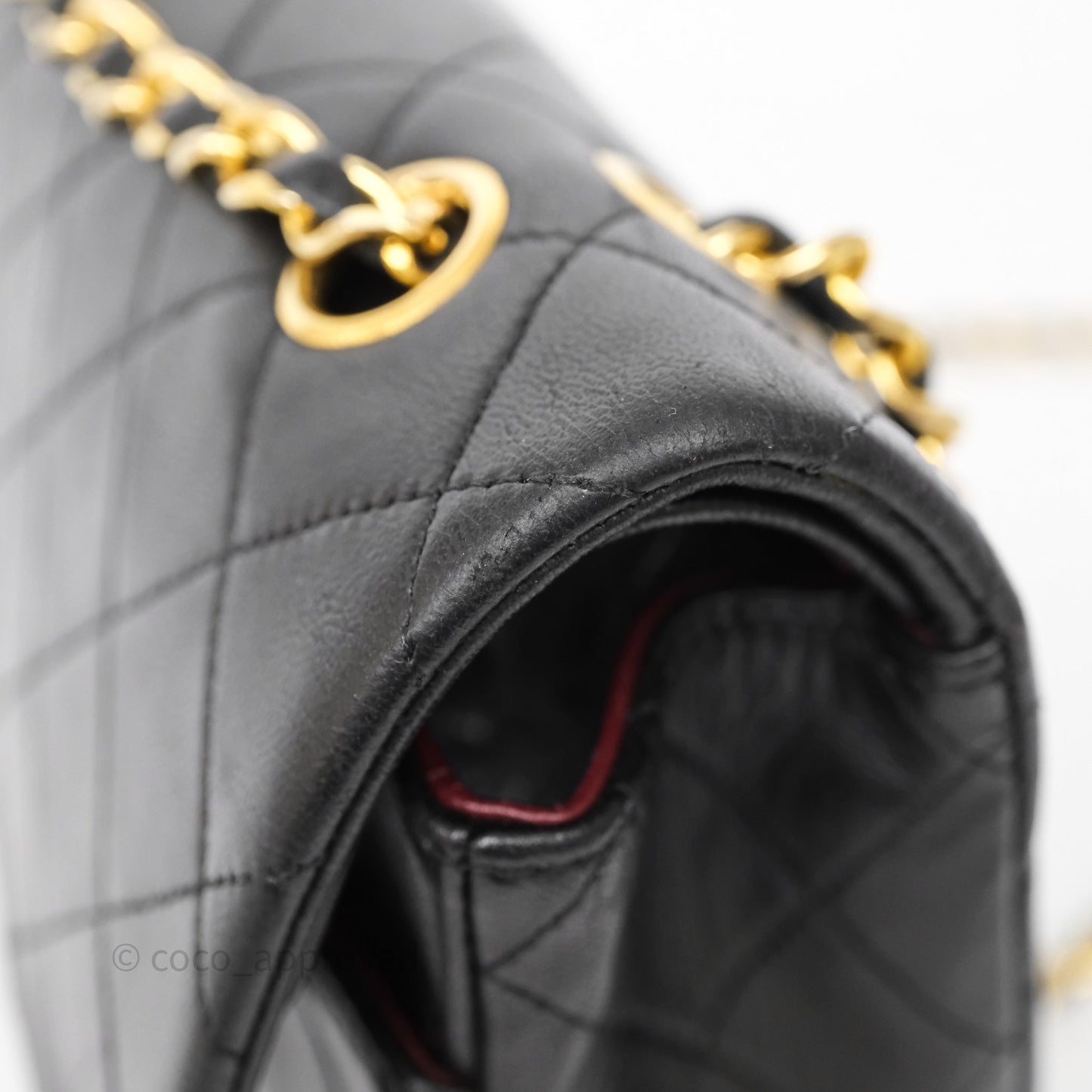 Chanel Vintage Medium Classic Flap Black Lambskin 24K Gold Hardware