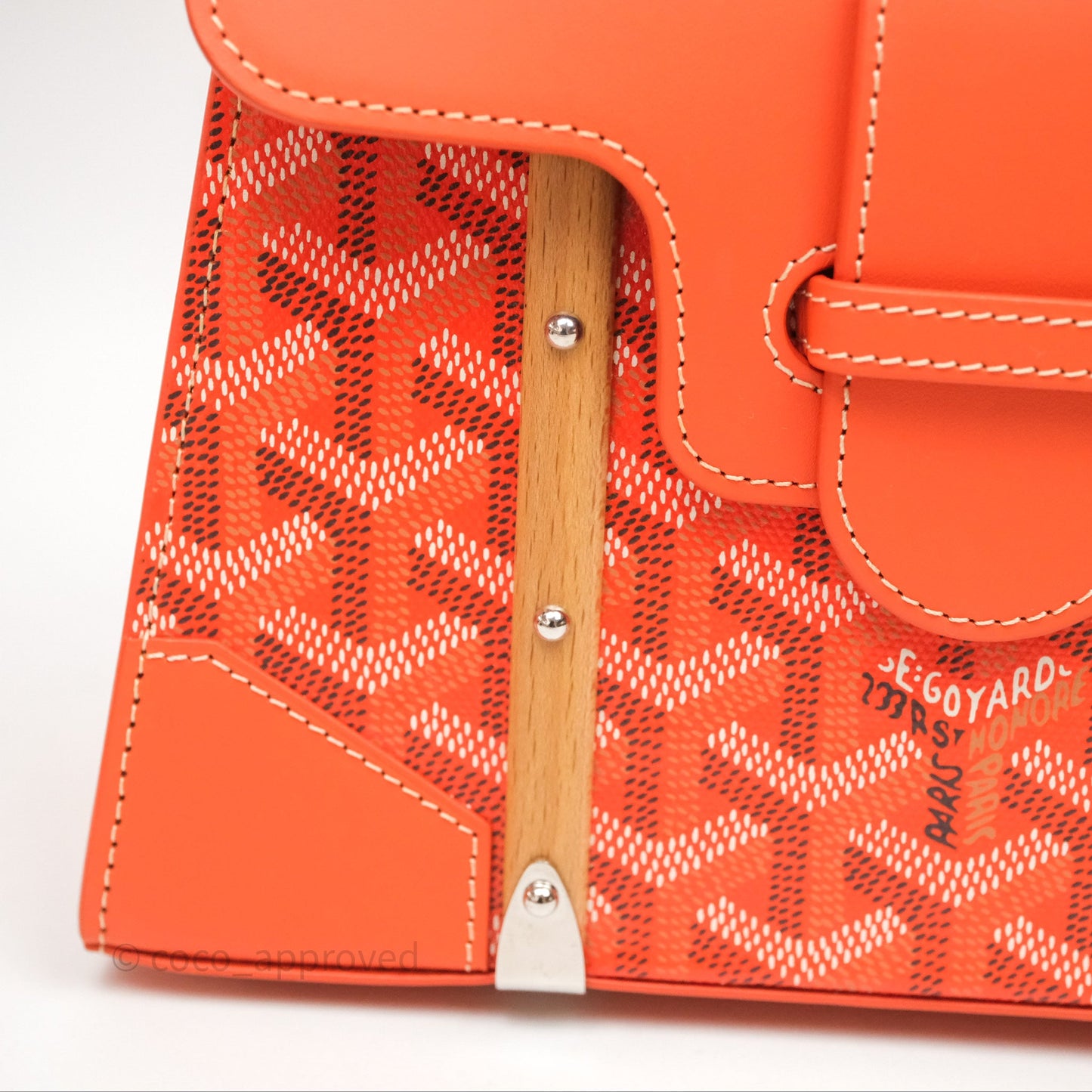 Goyard Saïgon Structuré Mini Bag Orange Goyardine Canvas