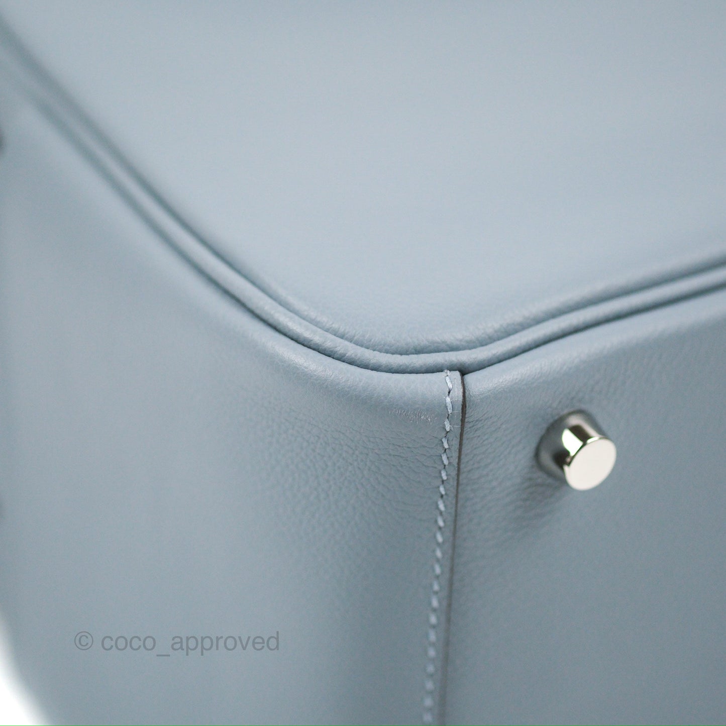 Hermès Lindy 26 Bleu Lin Evercolor Palladium Hardware