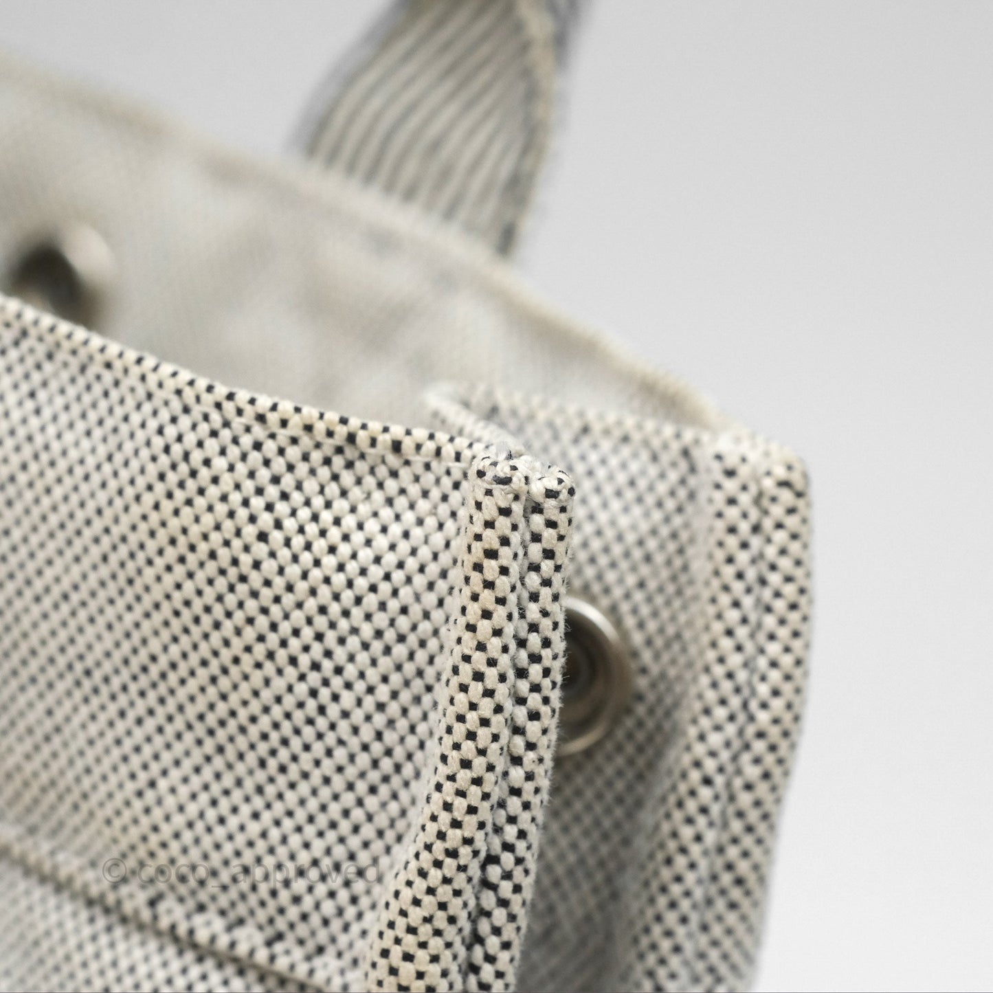 Hermès Herline Tote Bag Grey Canvas Palladium Hardware