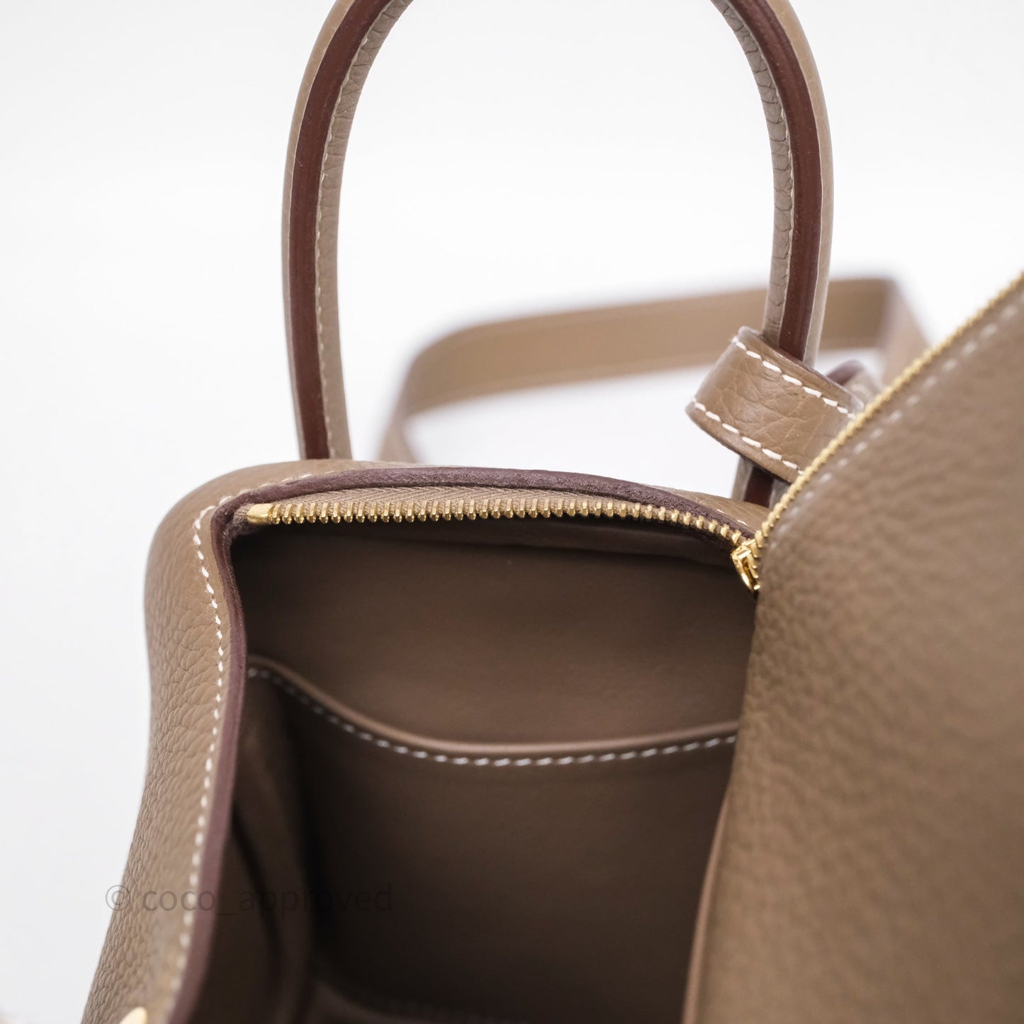 Hermès Mini Lindy 20 Etoupe 18 Clemence Gold Hardware