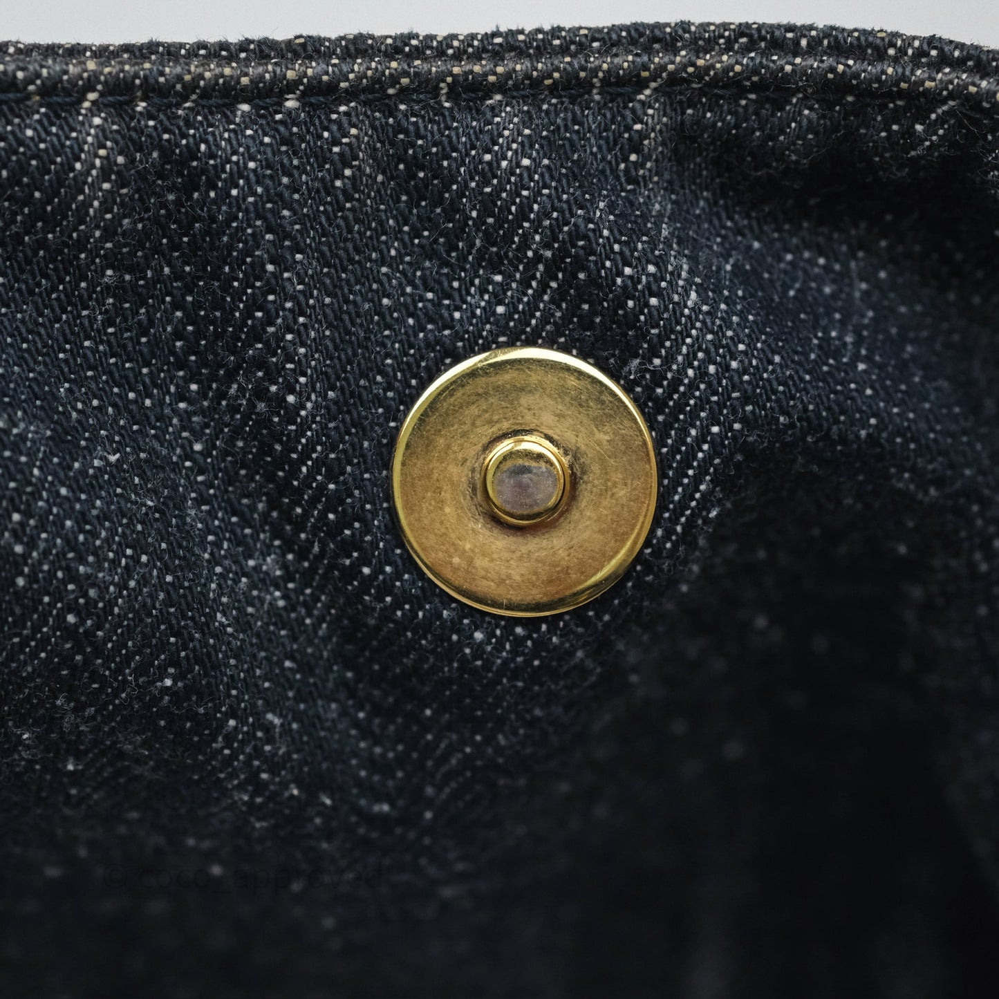 Chanel XL Coco Cabas Tote Bag Denim Gold Hardware