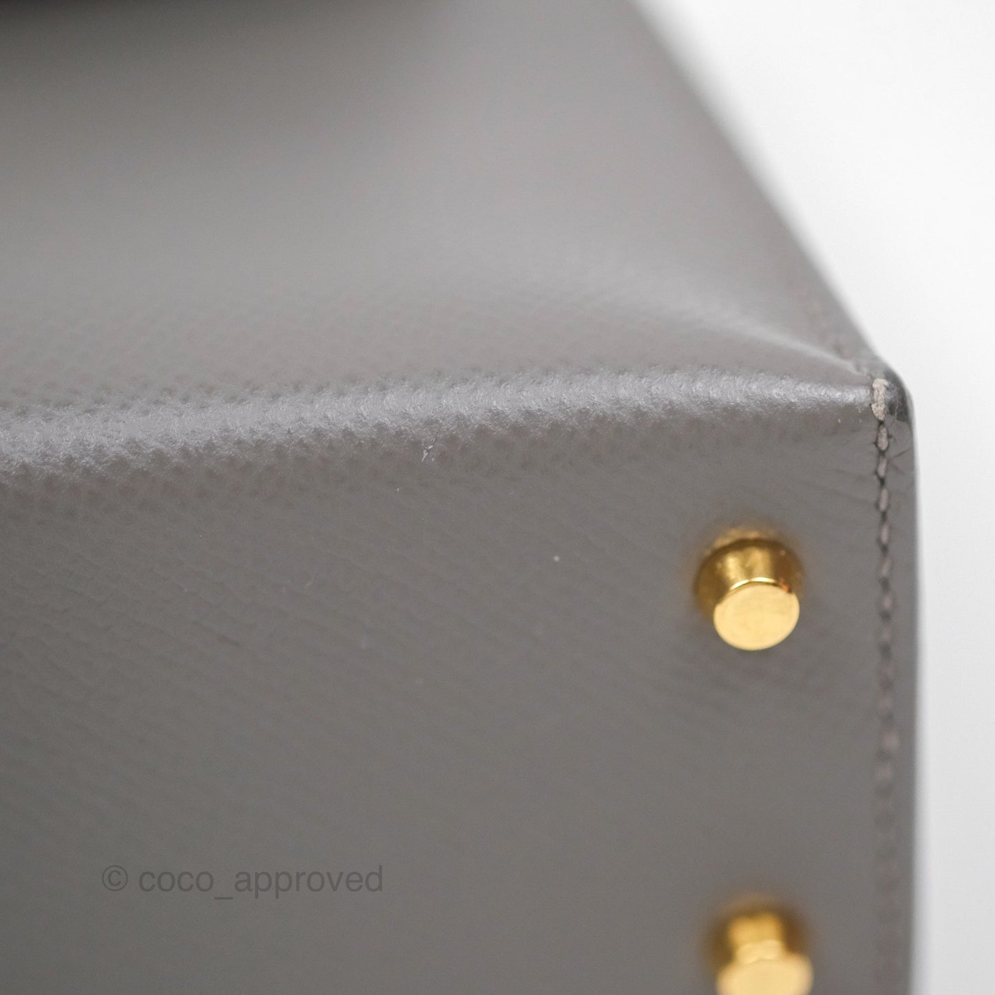 Hermès Mini Kelly II Gris Meyer 0L Epsom Gold Hardware