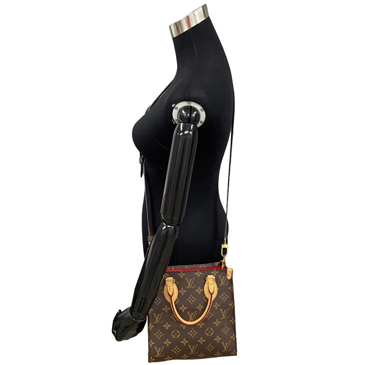 LOUIS VUITTON Shoulder Bag leather Brown Sac PlatBB