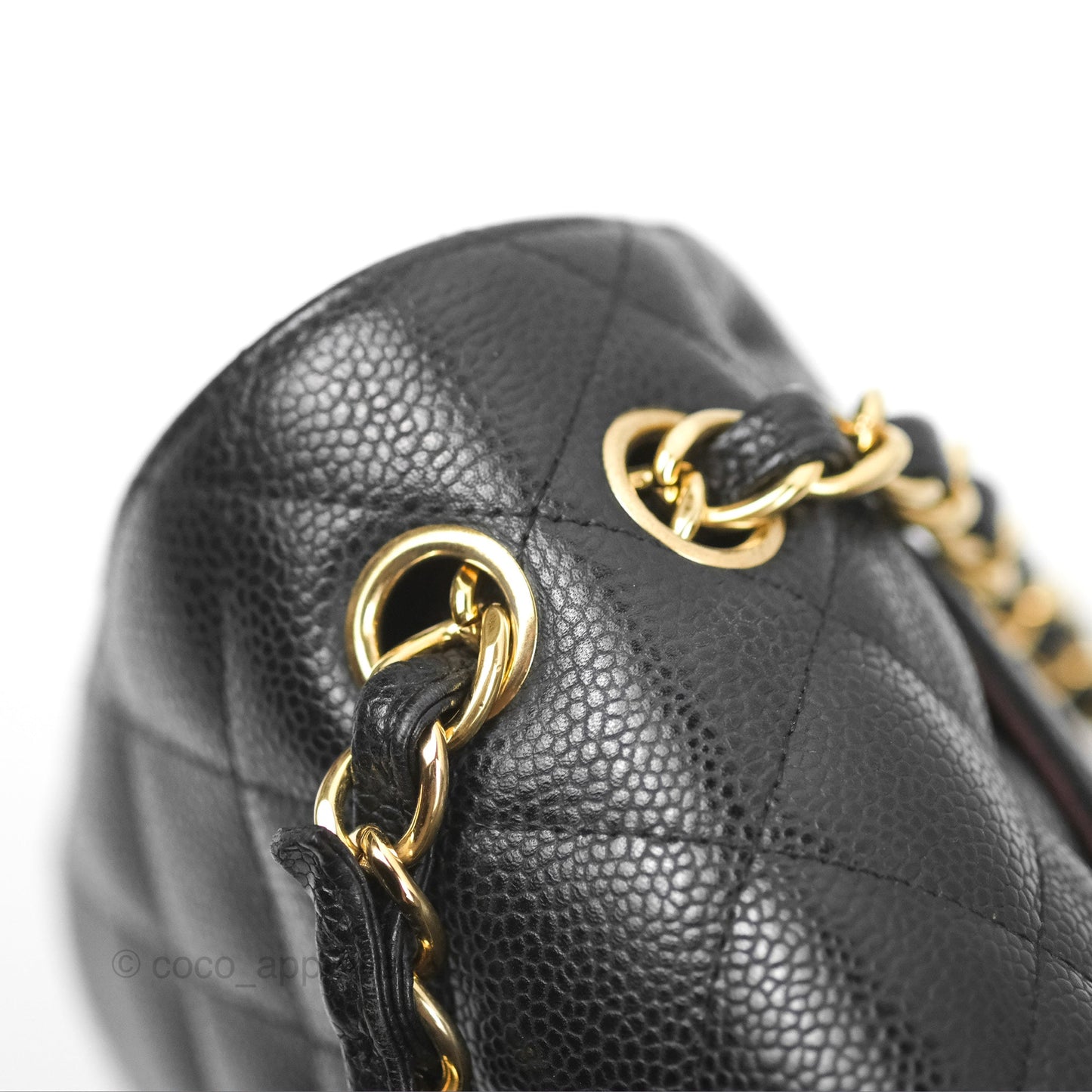 Chanel Jumbo Double Flap Quilted Black Caviar Gold Hardware⁣⁣
