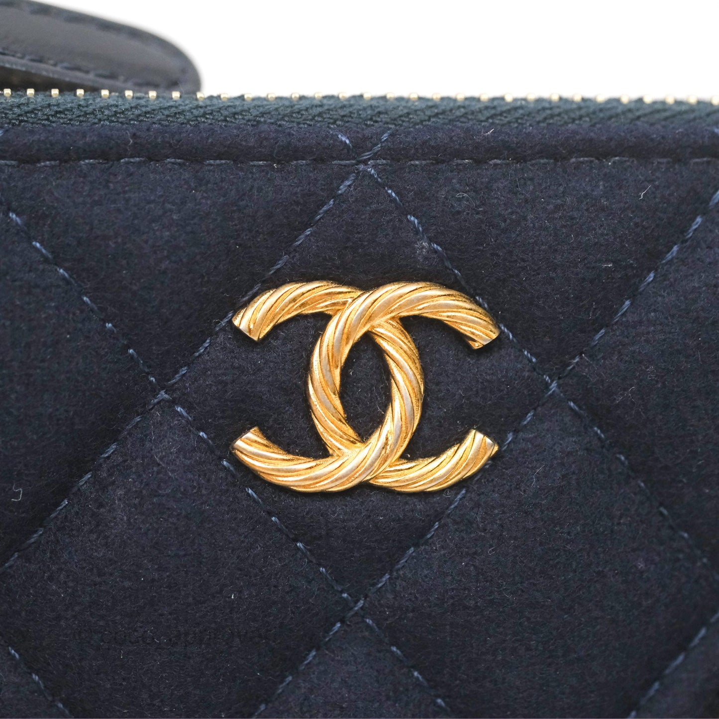 Chanel Coco Cruise Charms Mini O Case Navy Jersey