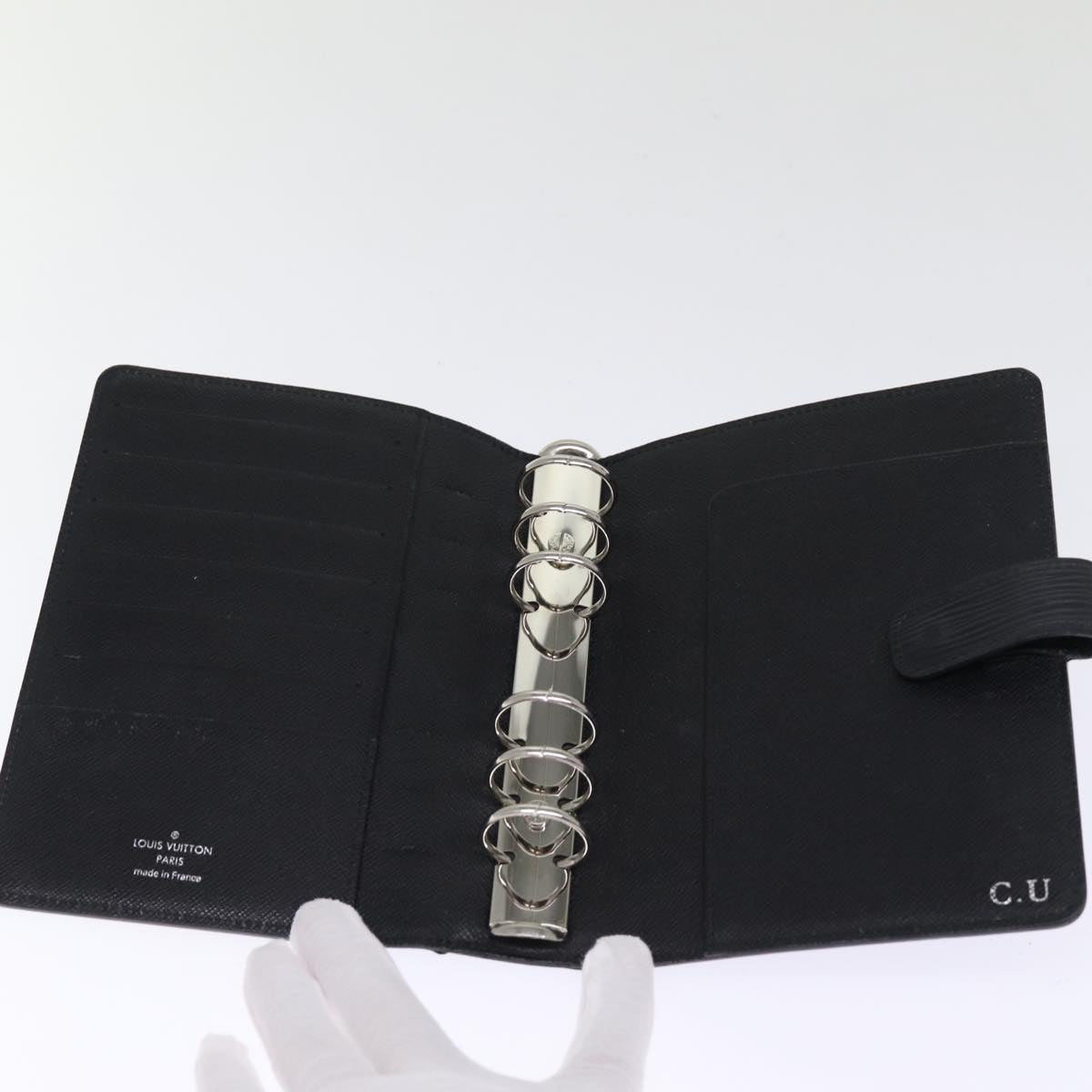 LOUIS VUITTON Epi Agenda MM Day Planner Cover Black R20042 LV 76441