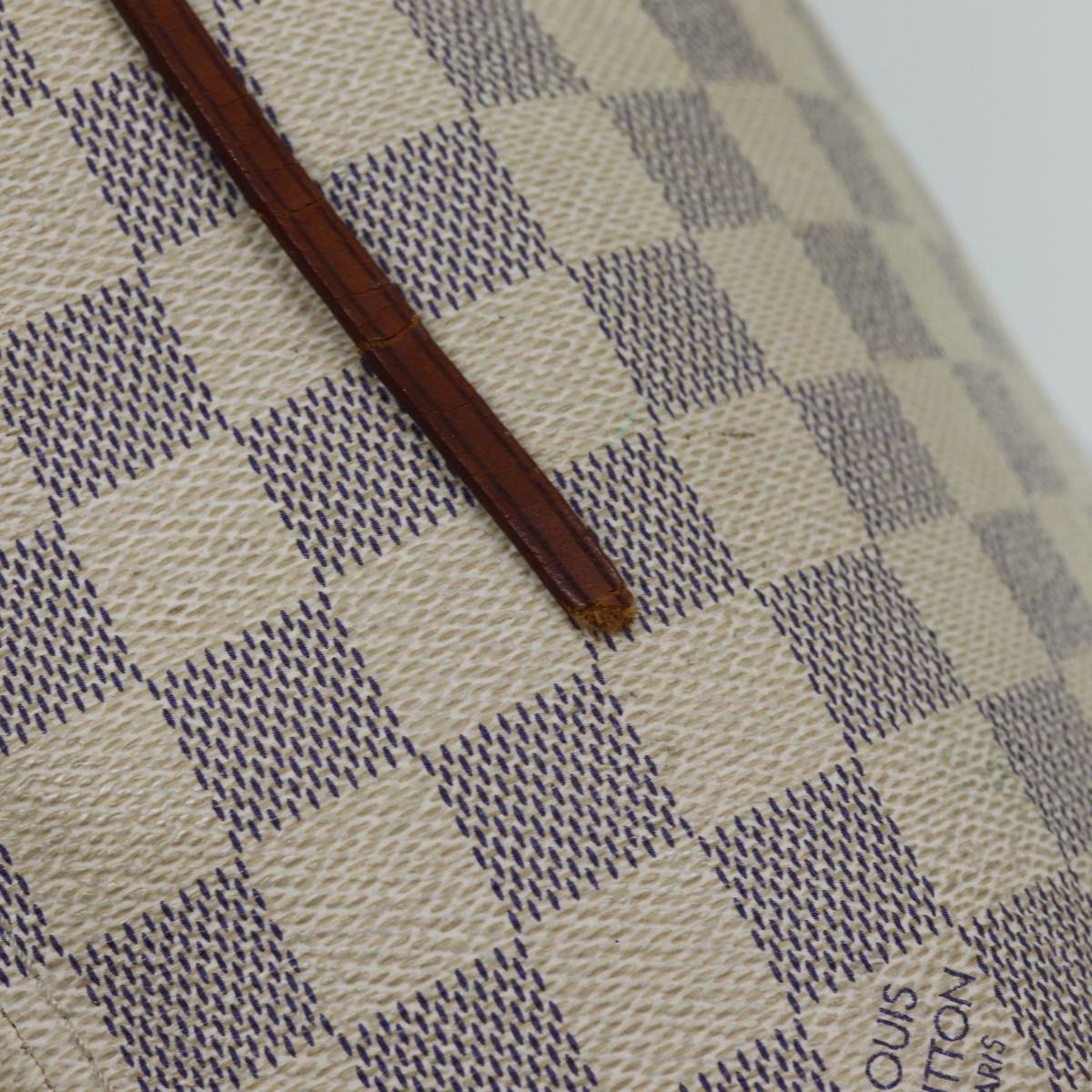 LOUIS VUITTON Damier Azur Neverfull MM Tote Bag N41605 LV 76492