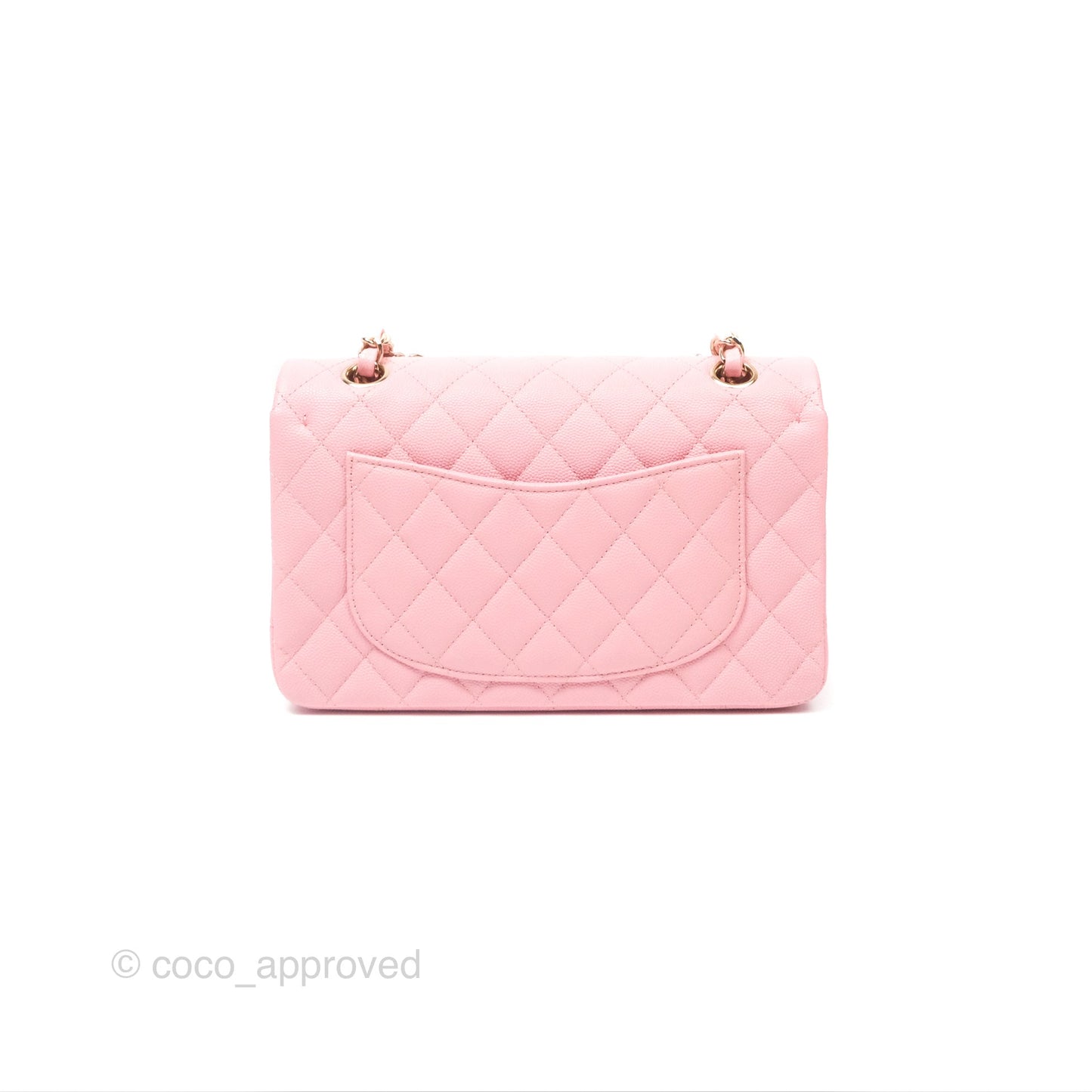 Chanel Small Classic Flap Quilted Sakura Pink Caviar Gold Hardware