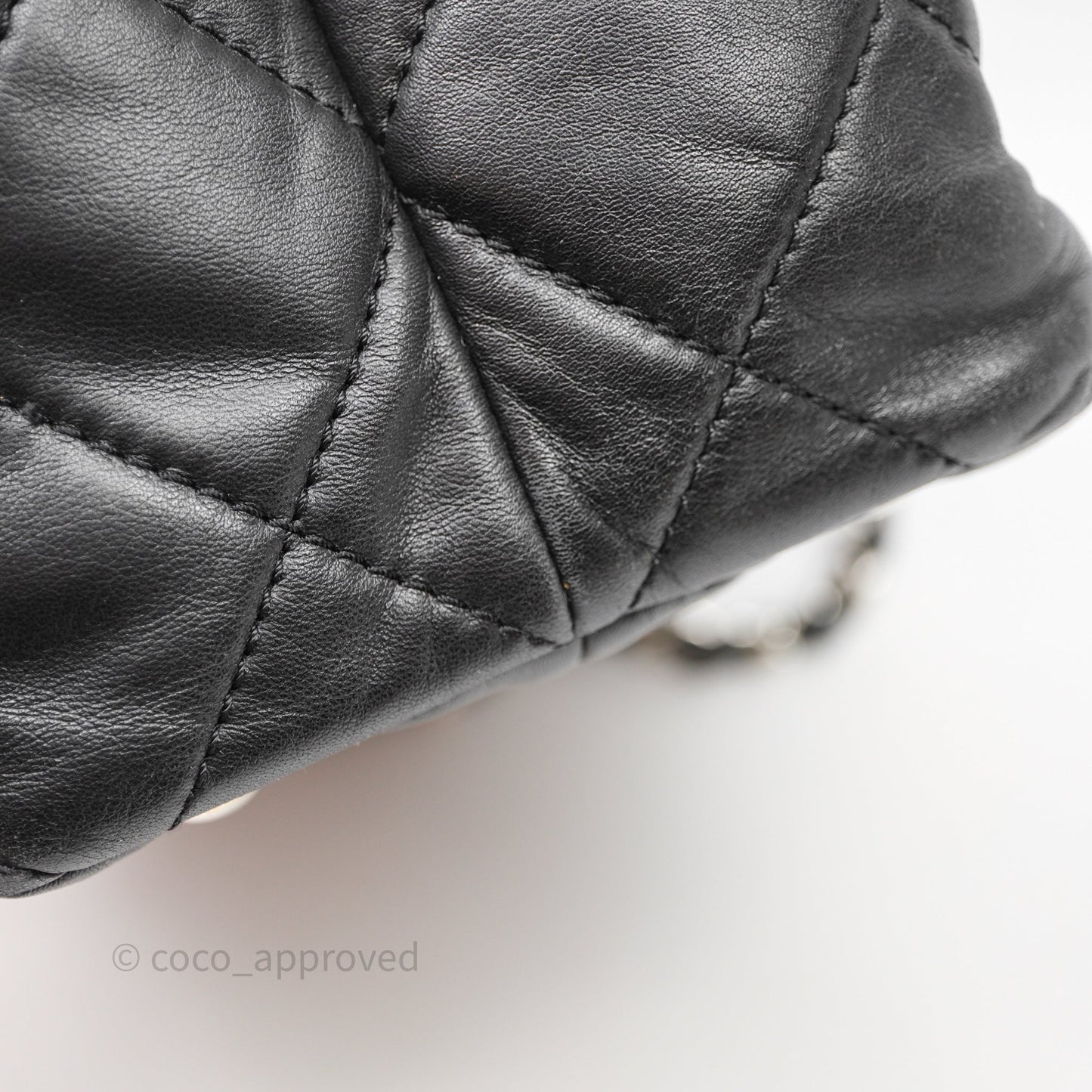 Chanel In The Business Tote Bag Black Calfskin Silver Hardware