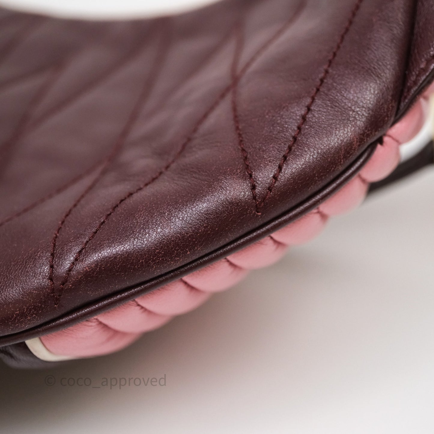 Miu Miu Bumbag Burgundy/Pink Gold Hardware