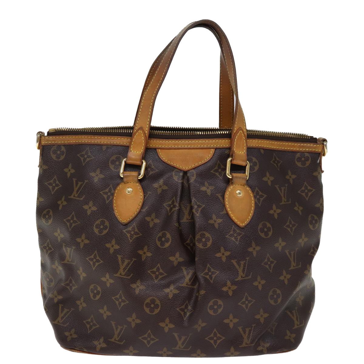 LOUIS VUITTON Monogram Palermo PM Tote Bag M40145 LV 76523