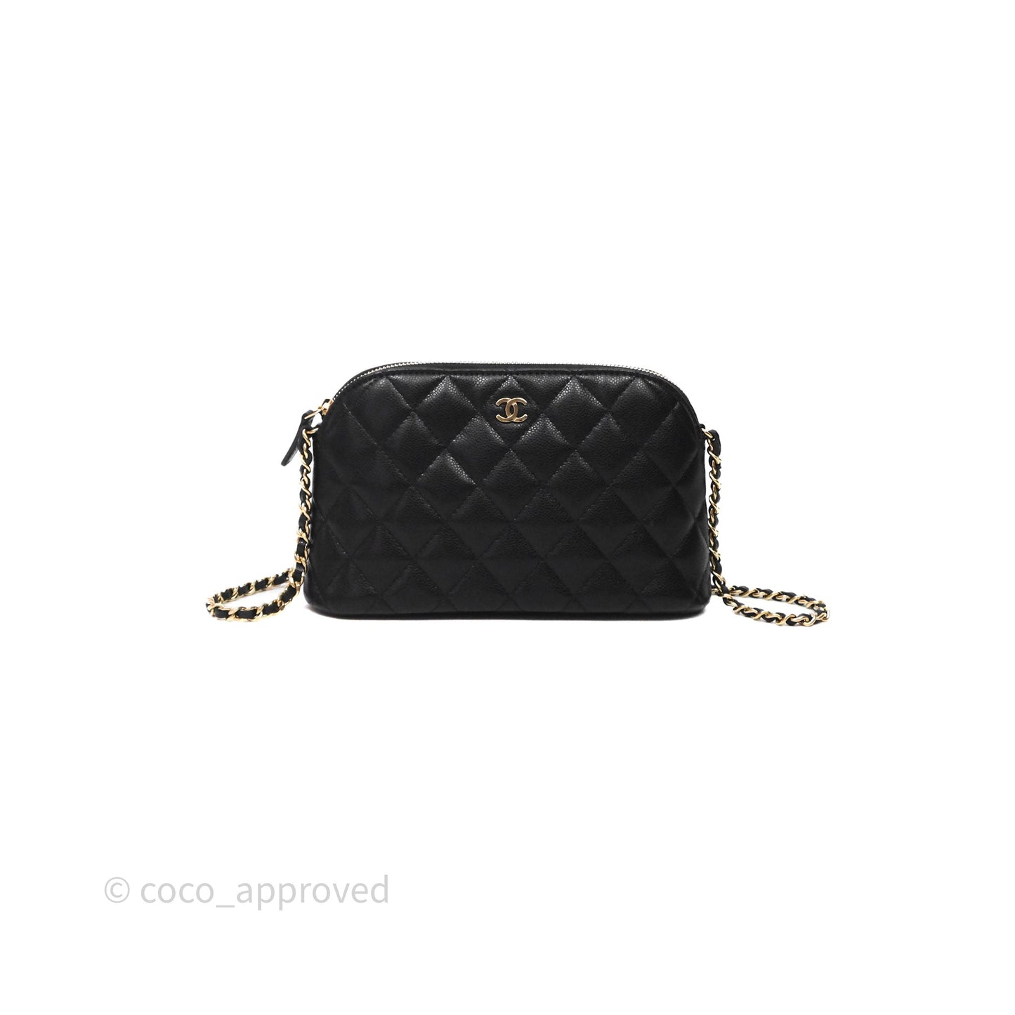 Chanel Clutch on Chain Black Caviar Gold Hardware