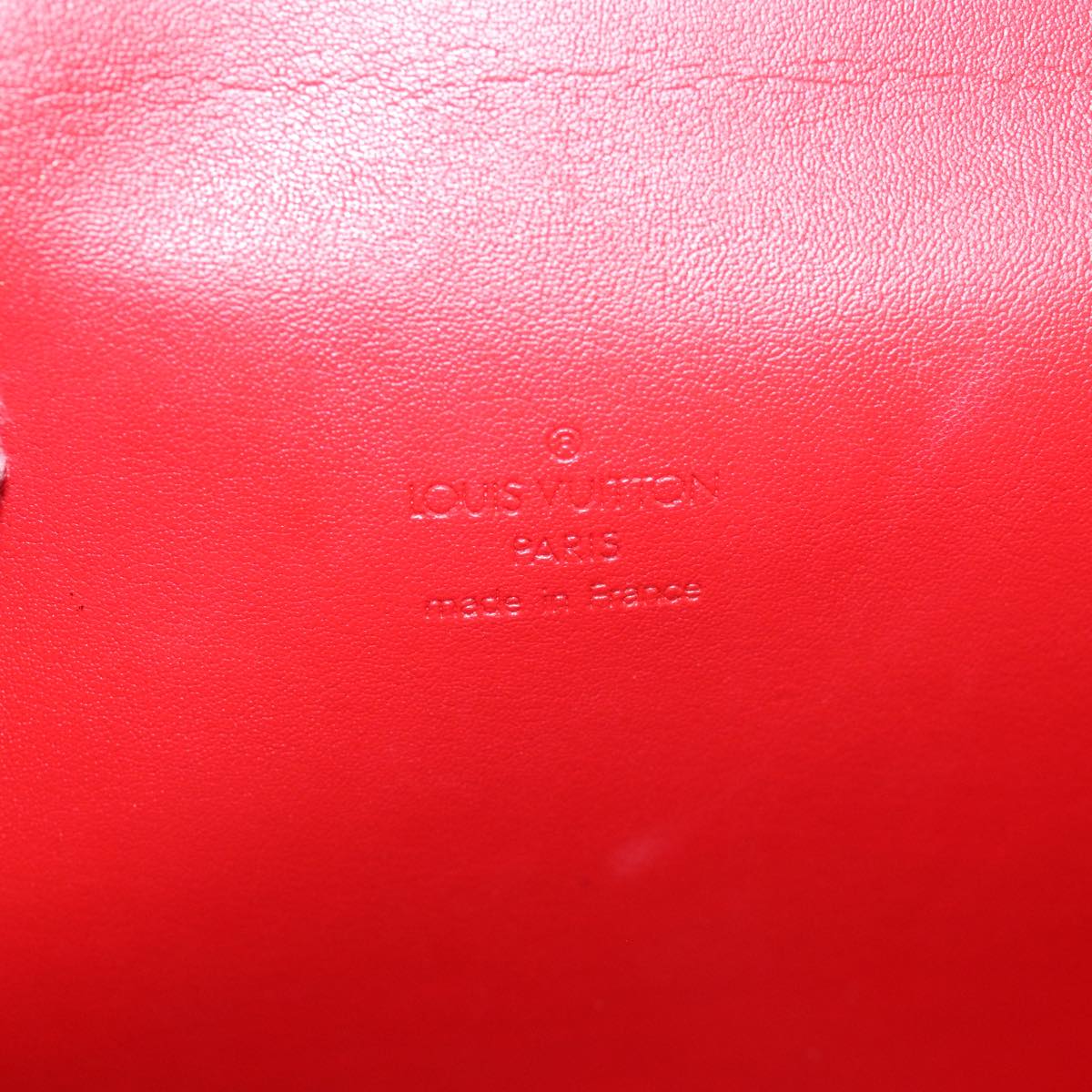 LOUIS VUITTON Monogram Vernis Spring Street Hand Bag Red M91135 LV 76599