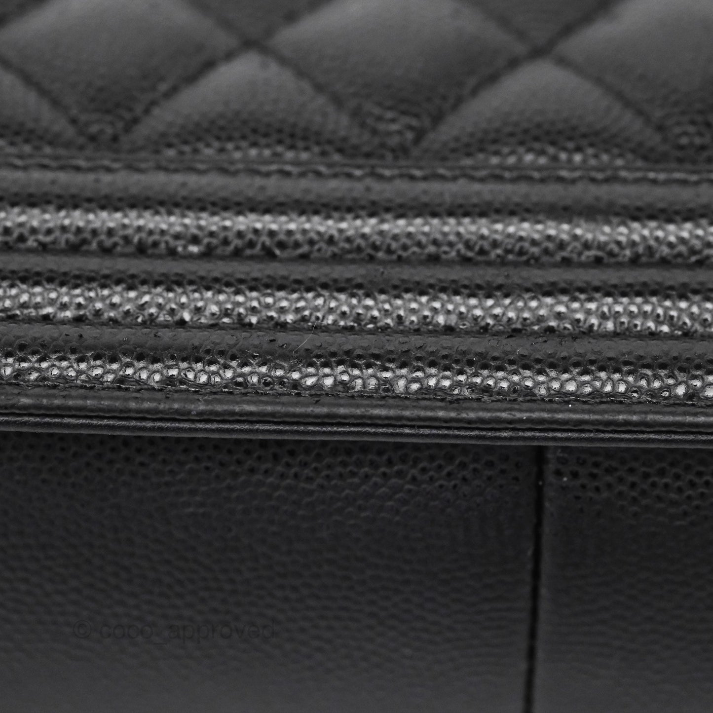 Chanel Medium Boy Quilted Black Caviar Ruthenium Hardware