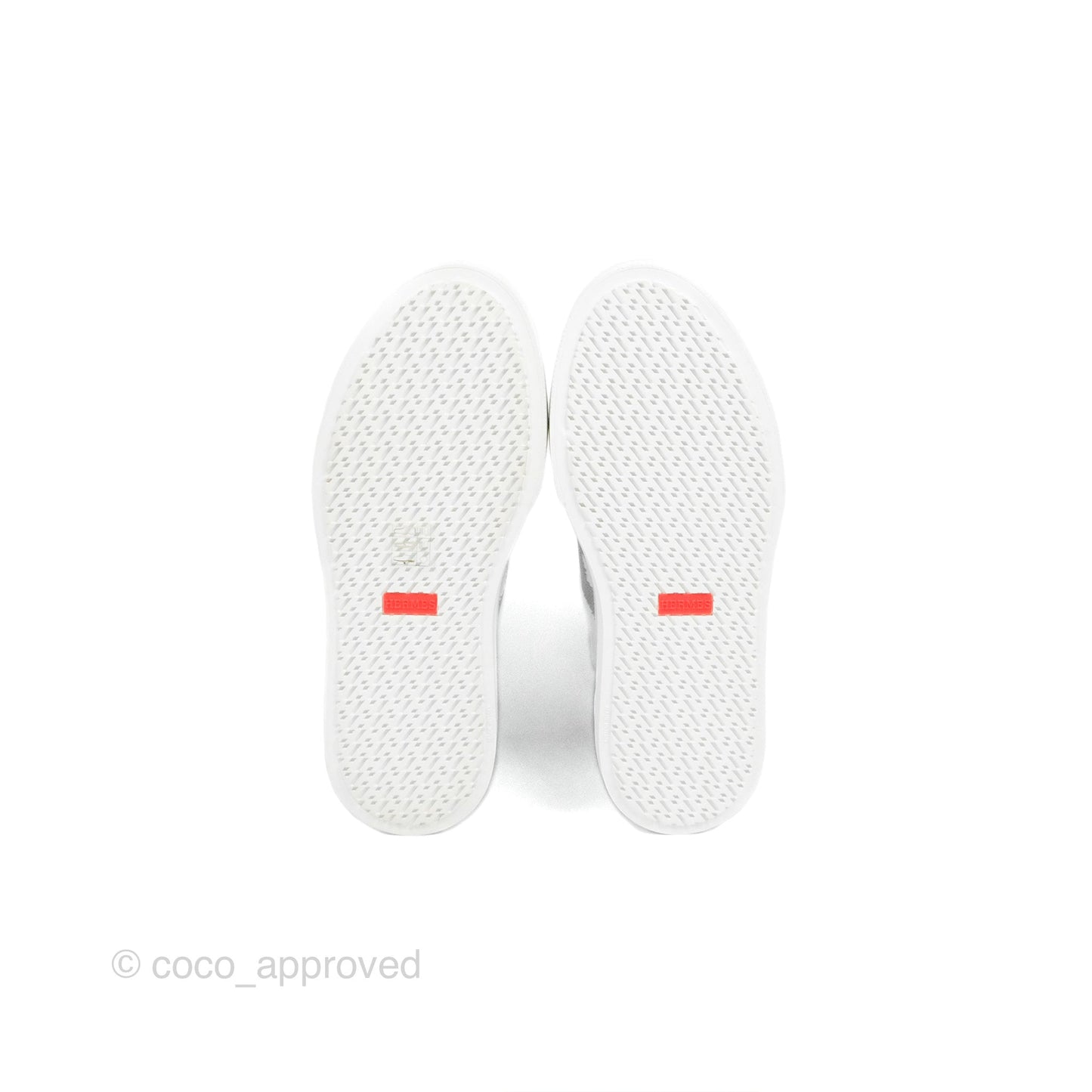 Hermes Deep Sneaker Knit & Calfskin White