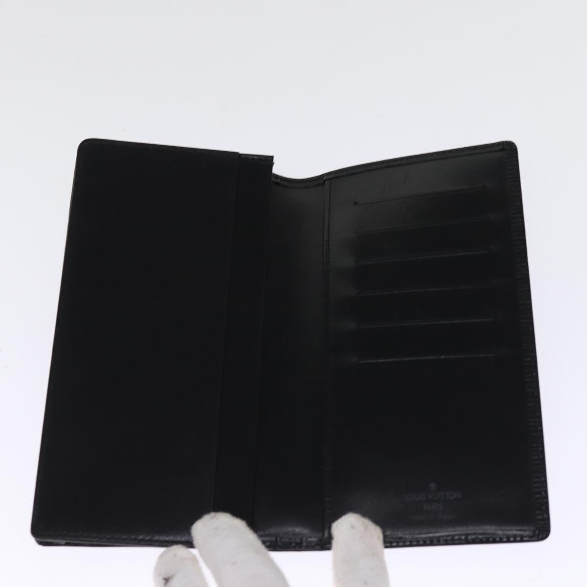 LOUIS VUITTON Epi Porte Cartes Credit Long Wallet Black M63212 LV 76607