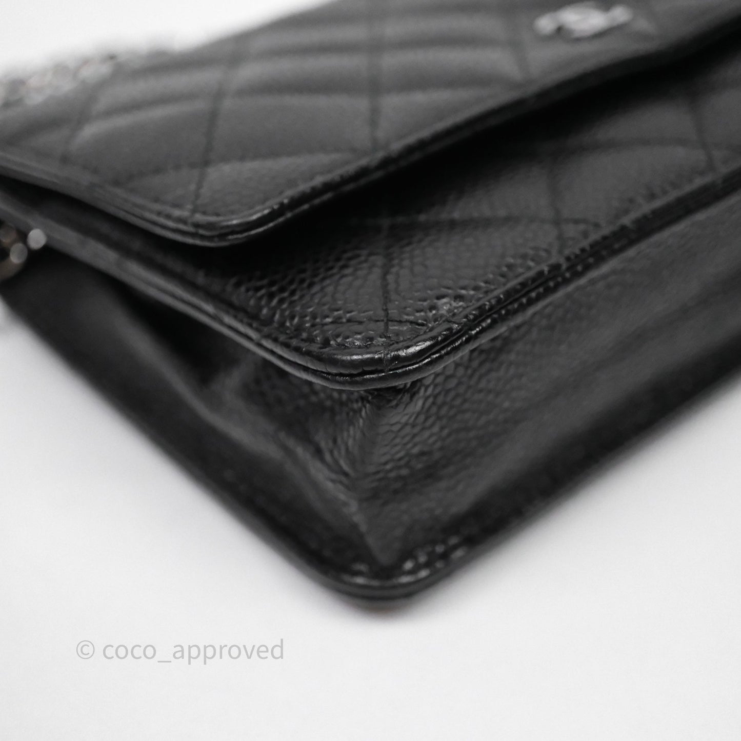 Chanel Quilted Classic WOC Black Caviar Silver Hardware