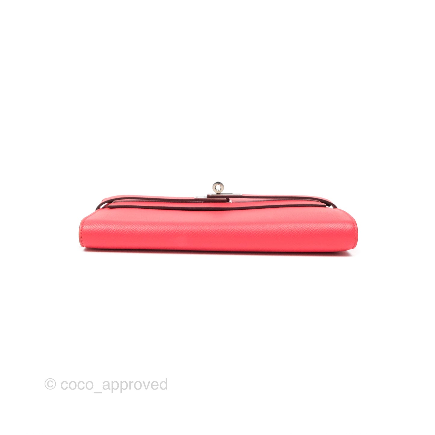 Hermès Kelly Wallet Pink Epsom Palladium Hardware
