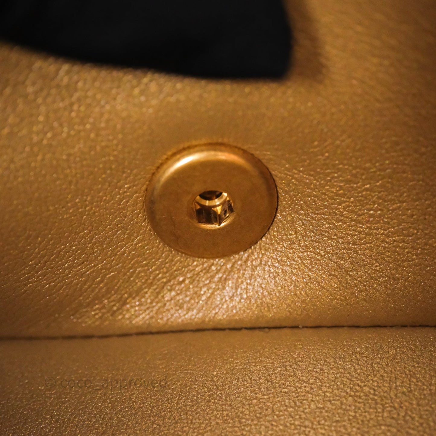Chanel Mini Rectangular Flap with Camellia Adjustable Chain Black Lambskin Aged Gold Hardware