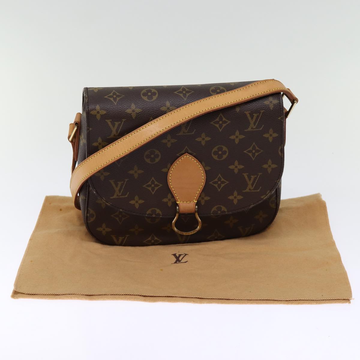 LOUIS VUITTON Monogram Saint Cloud GM Shoulder Bag M51242 LV 76685