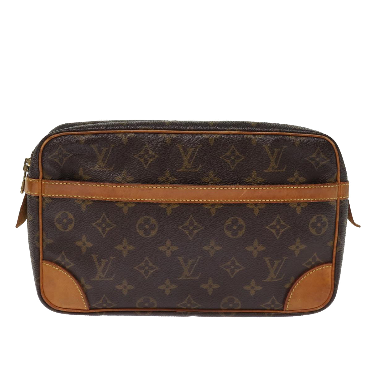 LOUIS VUITTON Monogram Compiegne 28 Clutch Bag M51845 LV 76688