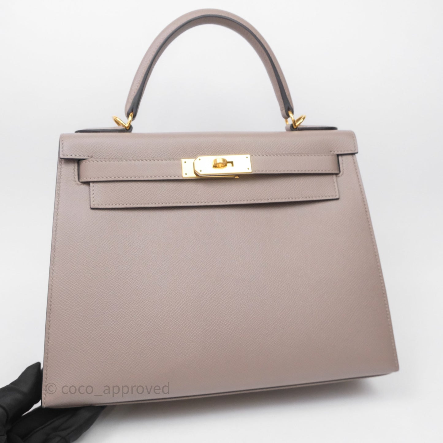 Hermes Kelly 28 Gris Asphalte Epsom Gold Hardware