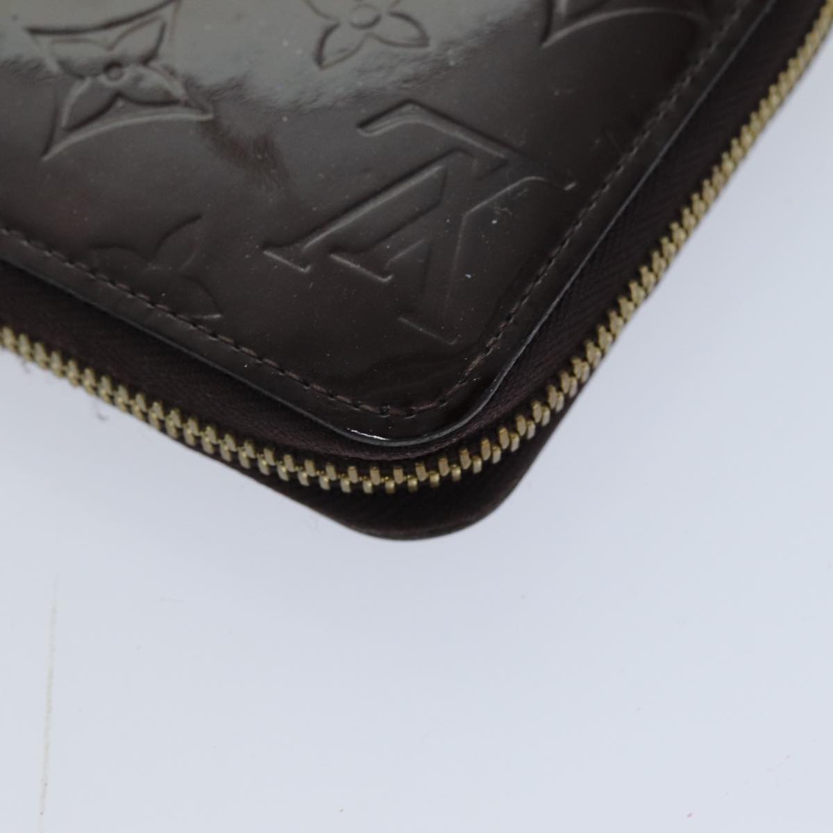 LOUIS VUITTON Monogram Vernis Zippy Wallet Wallet Amarante M93522 LV 76693
