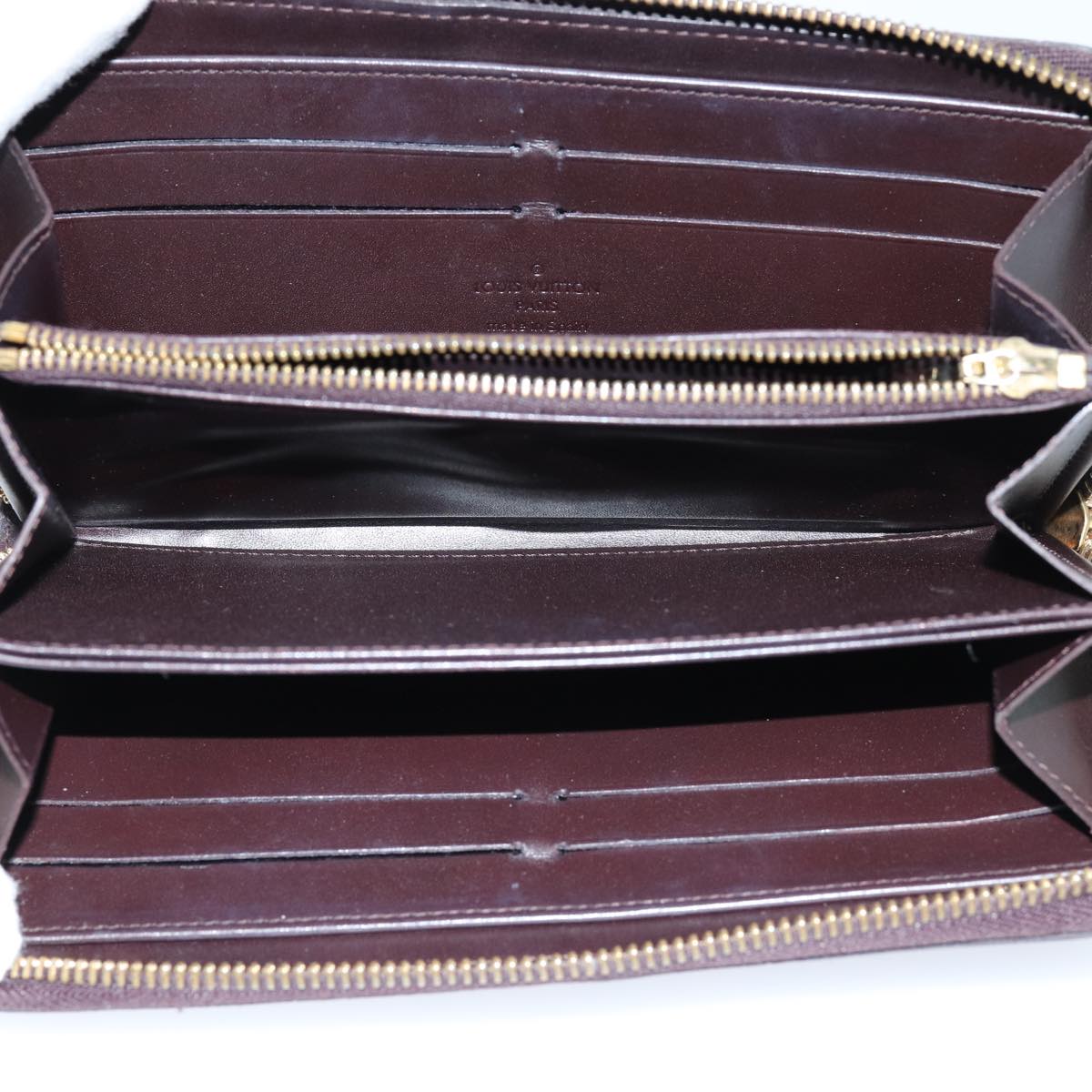 LOUIS VUITTON Monogram Vernis Zippy Wallet Wallet Amarante M93522 LV 76693