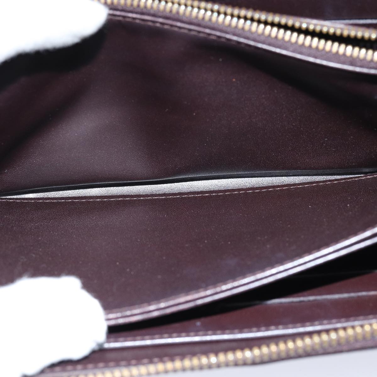 LOUIS VUITTON Monogram Vernis Zippy Wallet Wallet Amarante M93522 LV 76693