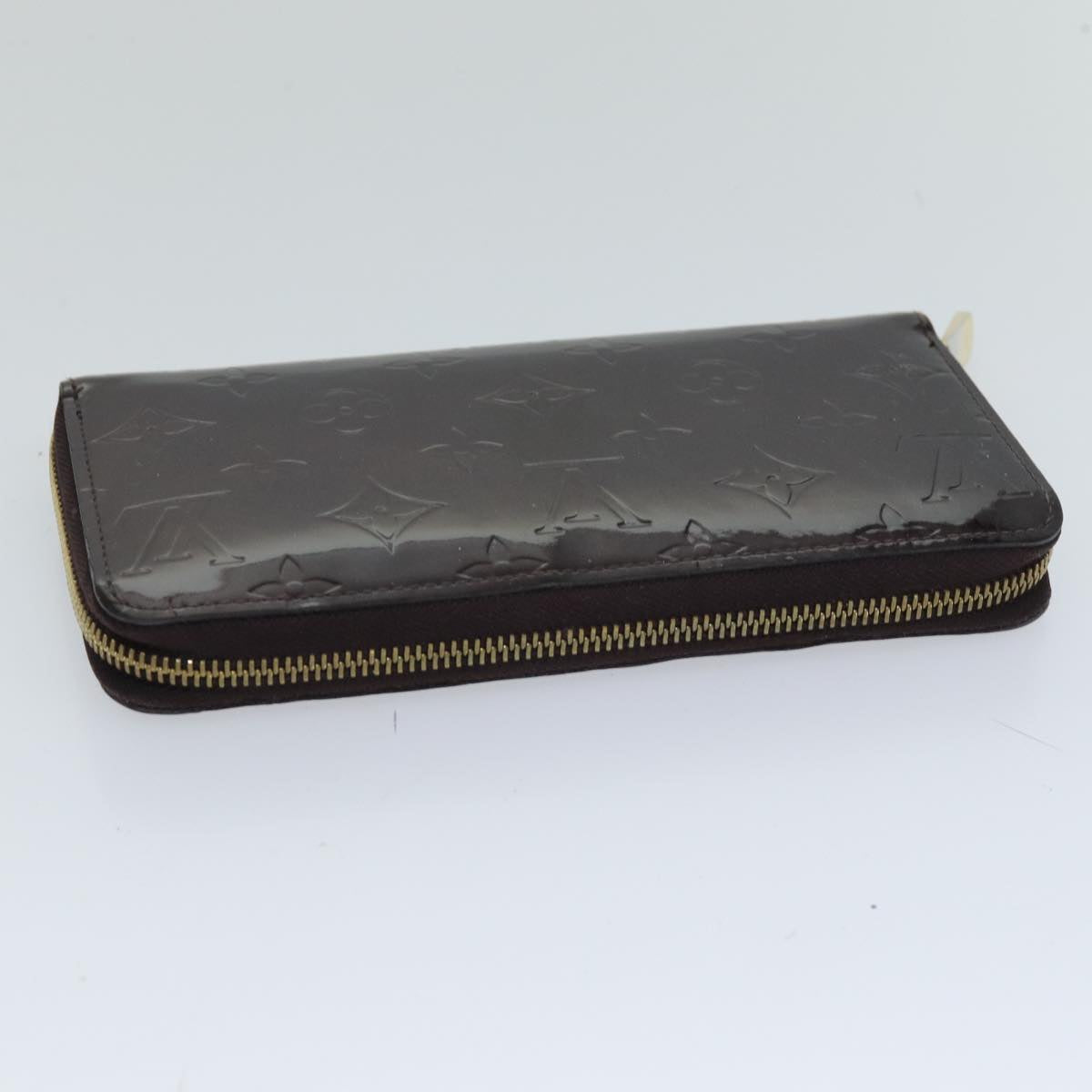 LOUIS VUITTON Monogram Vernis Zippy Wallet Wallet Amarante M93522 LV 76693