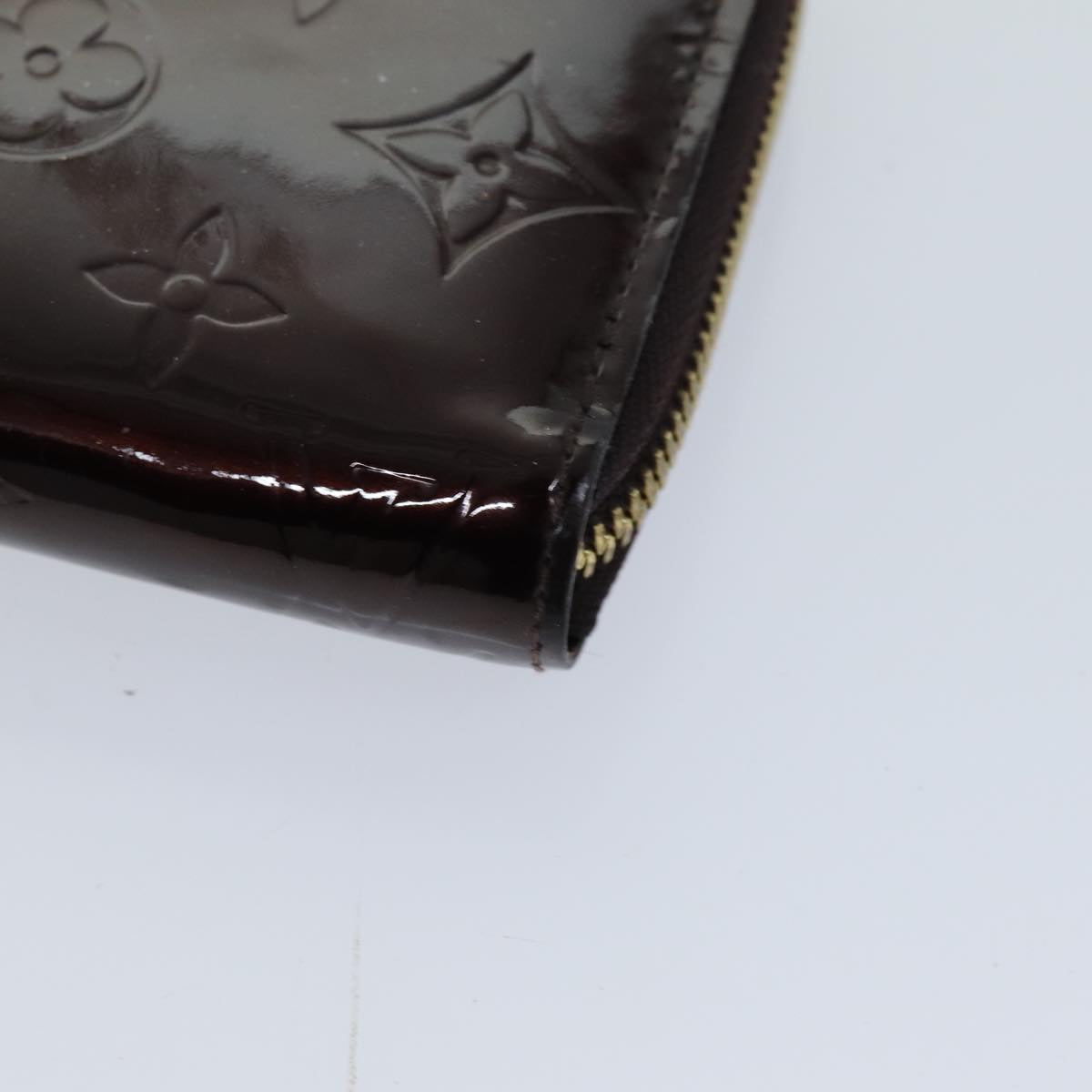 LOUIS VUITTON Monogram Vernis Zippy Wallet Wallet Amarante M93522 LV 76693