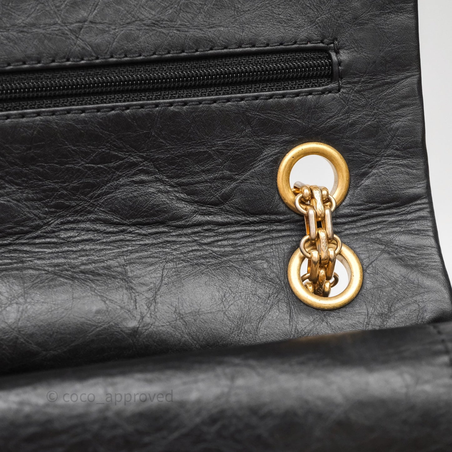 Chanel Quilted Reissue 226 Aged Calfskin Black Aged Gold Hardware