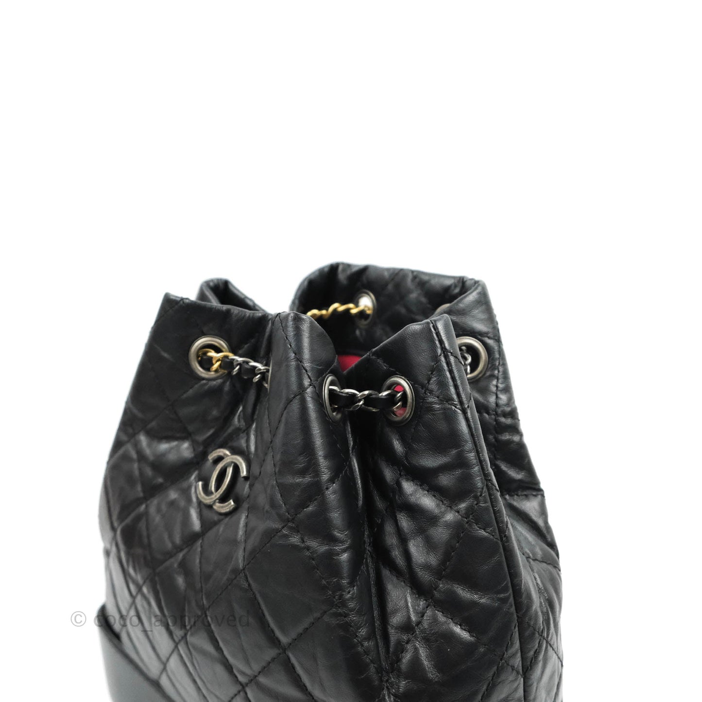 Chanel Small Gabrielle Backpack Black Aged Calfskin