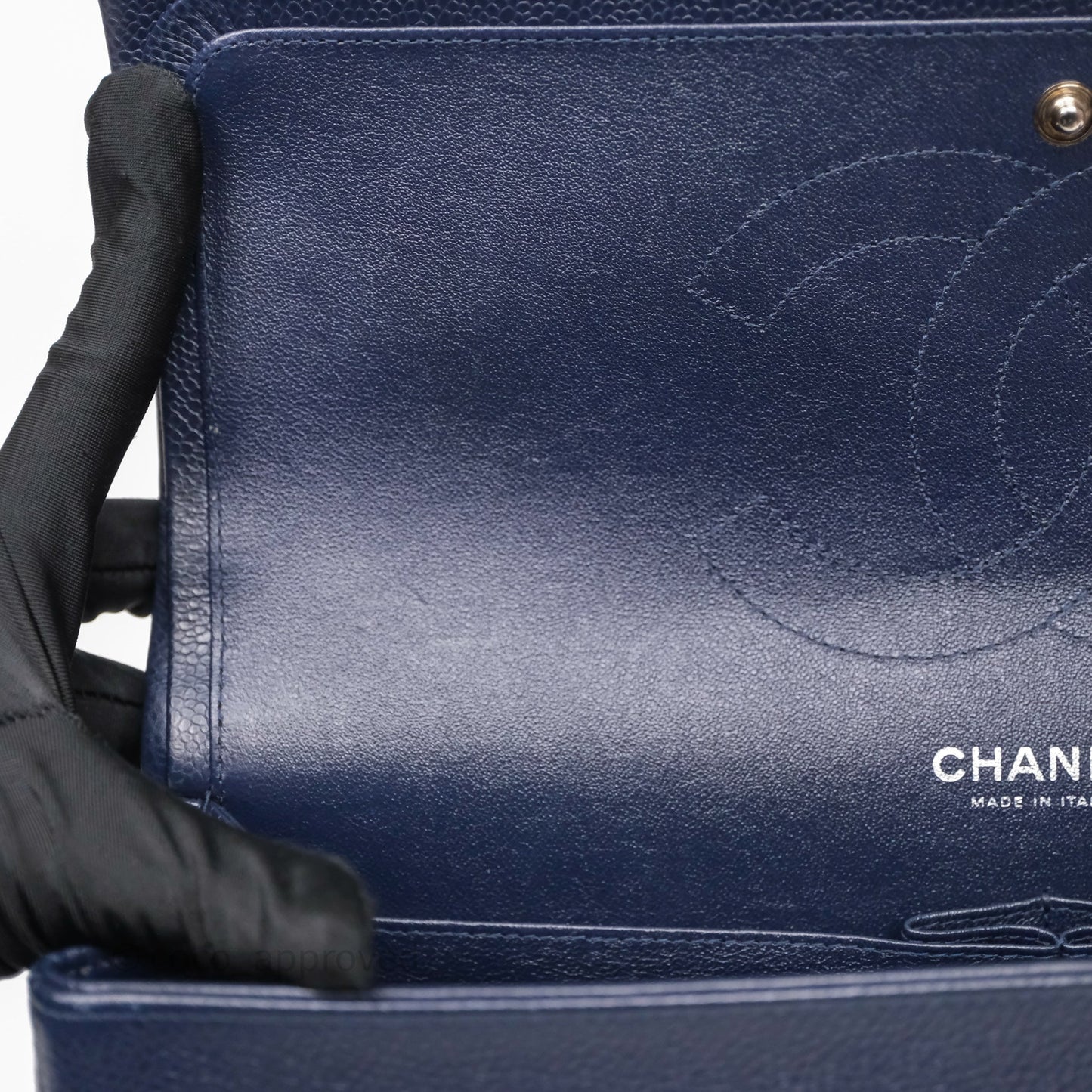 Chanel Jumbo Double Flap Navy Caviar Silver Hardware⁣⁣