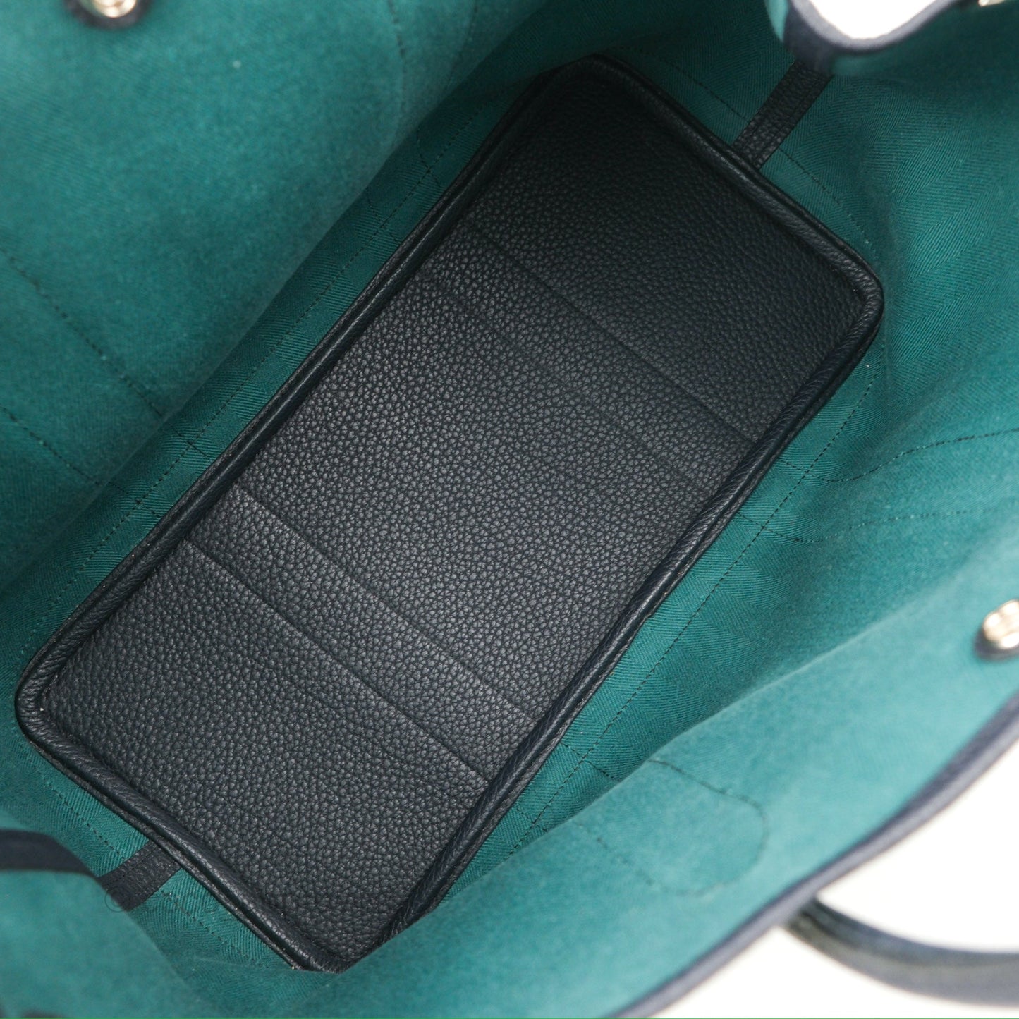 Hermès Garden Party 36 Malachite/ Blue Indigo Canvas