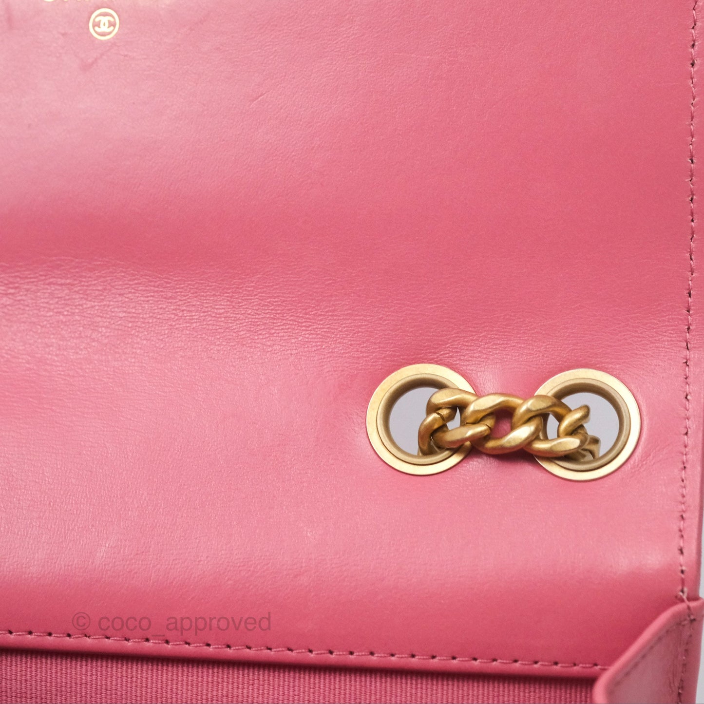 Chanel All Slide Wallet on Chain WOC Adjustable Chain Quilted Pink Lambskin
