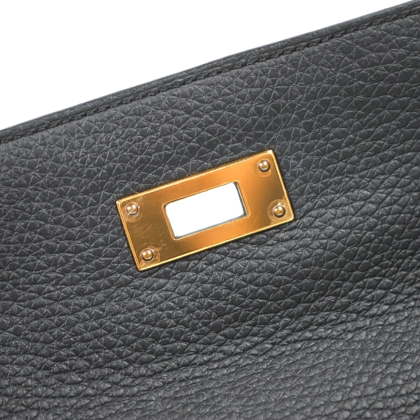 Hermès Retourne Kelly 28 Black Togo Gold Hardware
