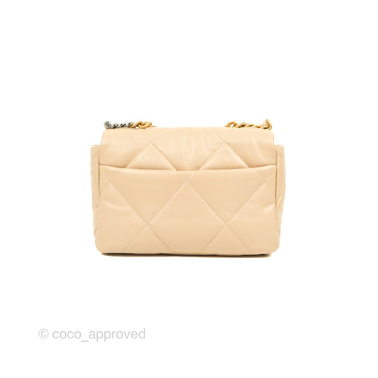 Chanel 19 Small Light Beige Mixed Hardware