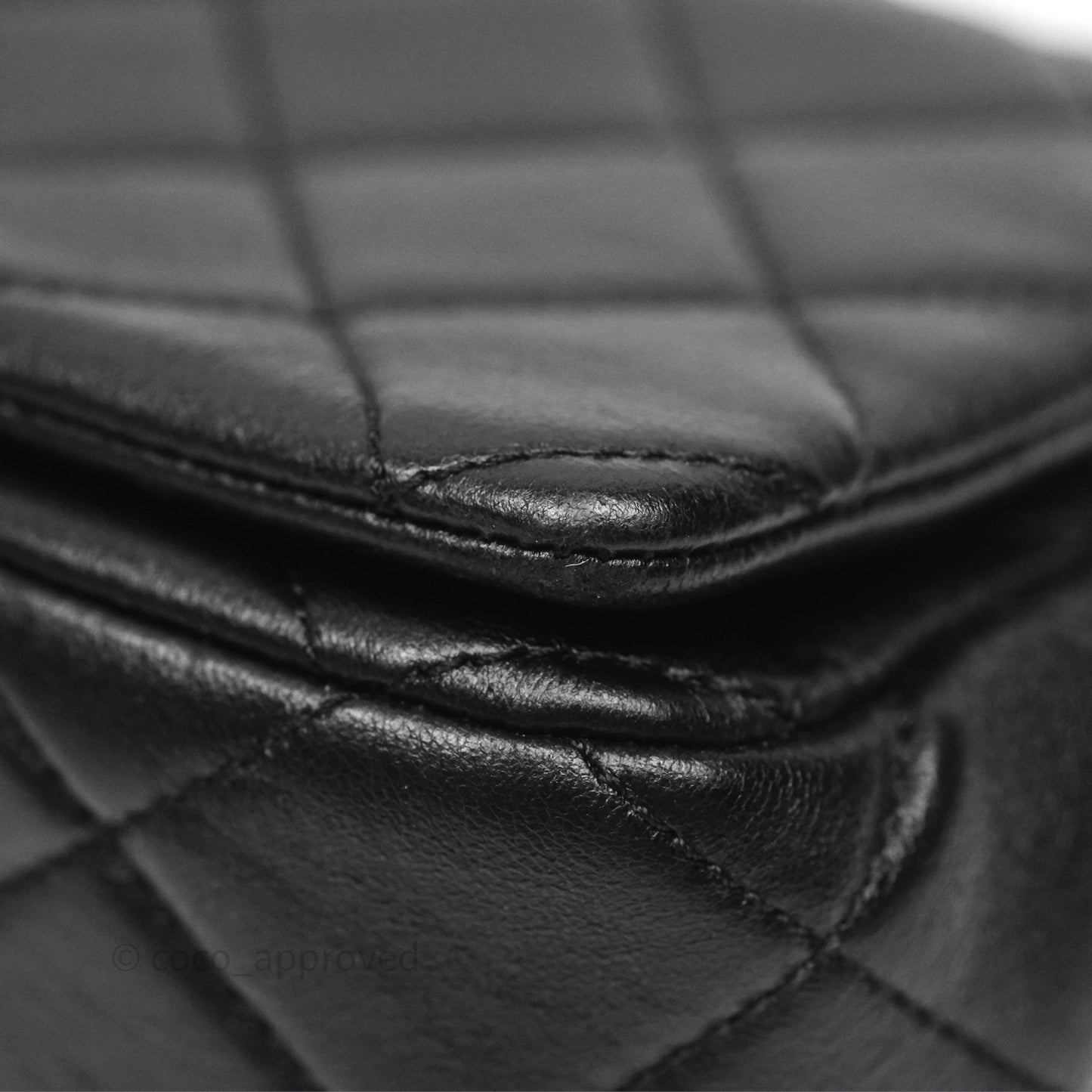 Chanel Flap Bag Black Lambskin Aged Gold Hardware 24P