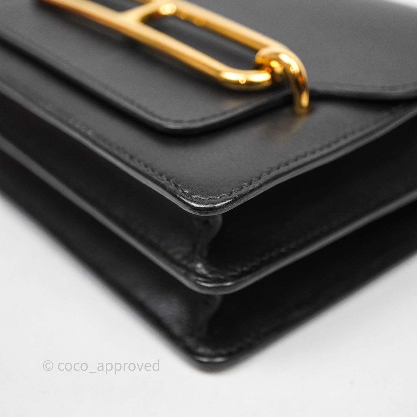 Hermès Roulis Mini 18 Black Veau Evergrain Gold Hardware