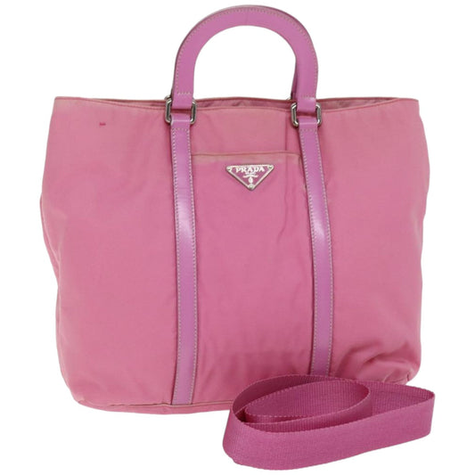 Luxury PradaHand Bag Nylon 2way Pink 76801