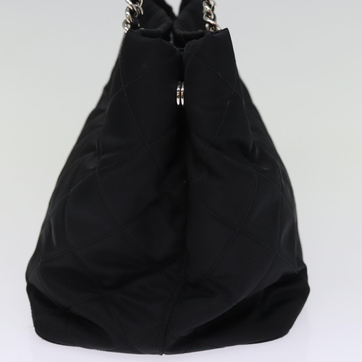 Luxury PradaChain Shoulder Bag Nylon 2way Black 76803