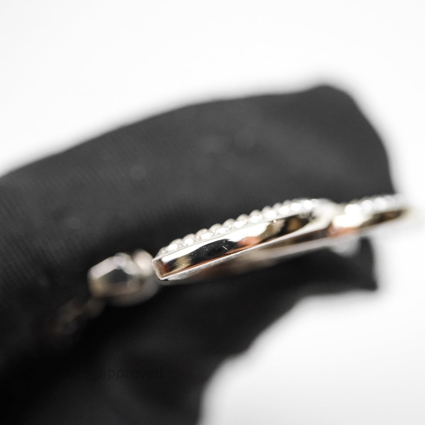 Chanel Crystals CC Necklace Gun Metal 21B