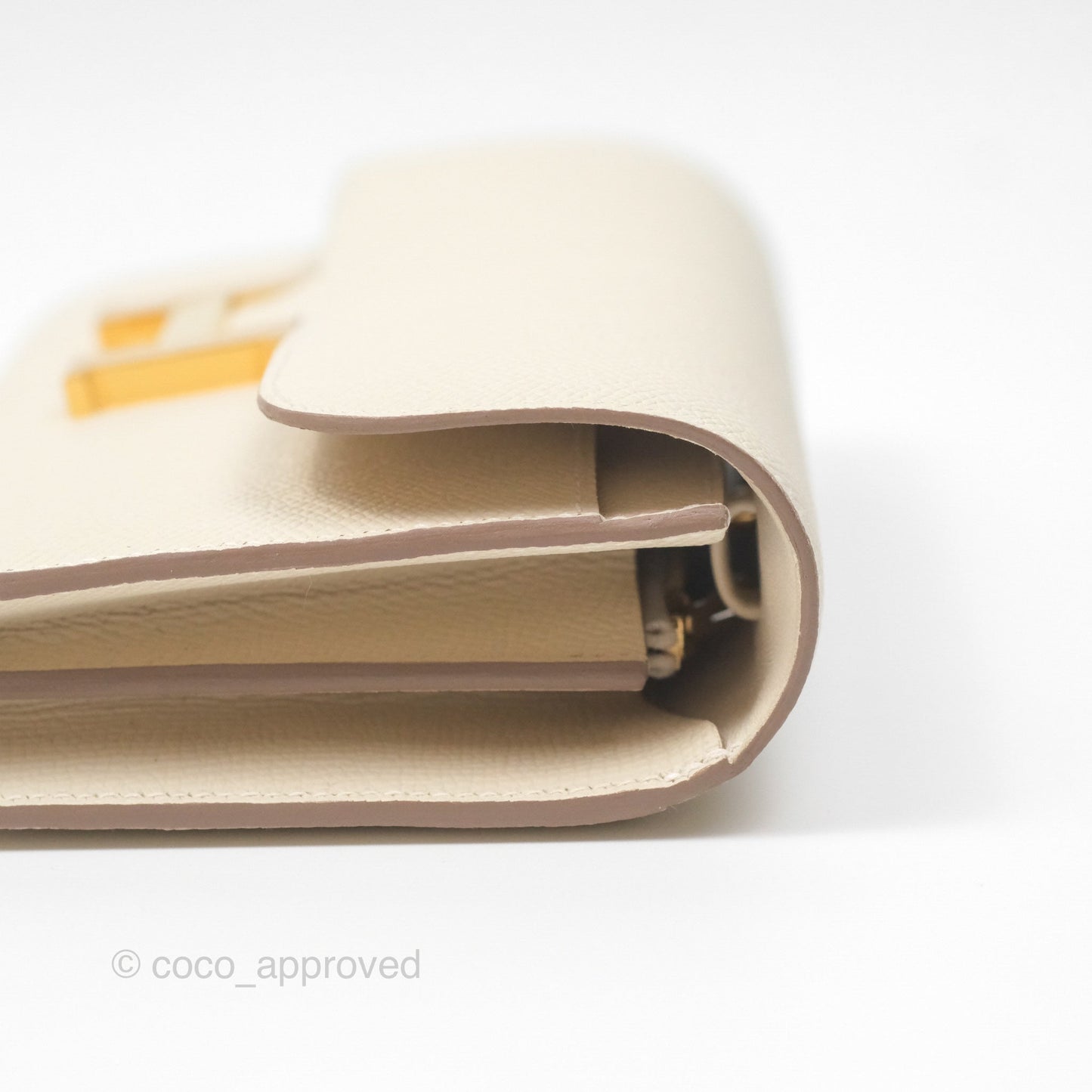 Hermès Constance Long To Go Wallet Craie 10 Epsom Gold Hardware