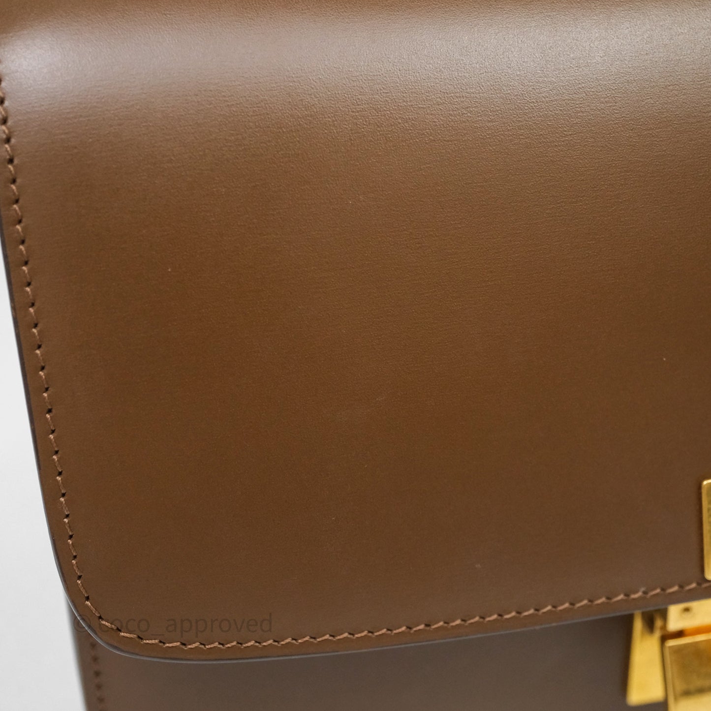 Celine Medium Classic Box Flap Caramel Calfskin