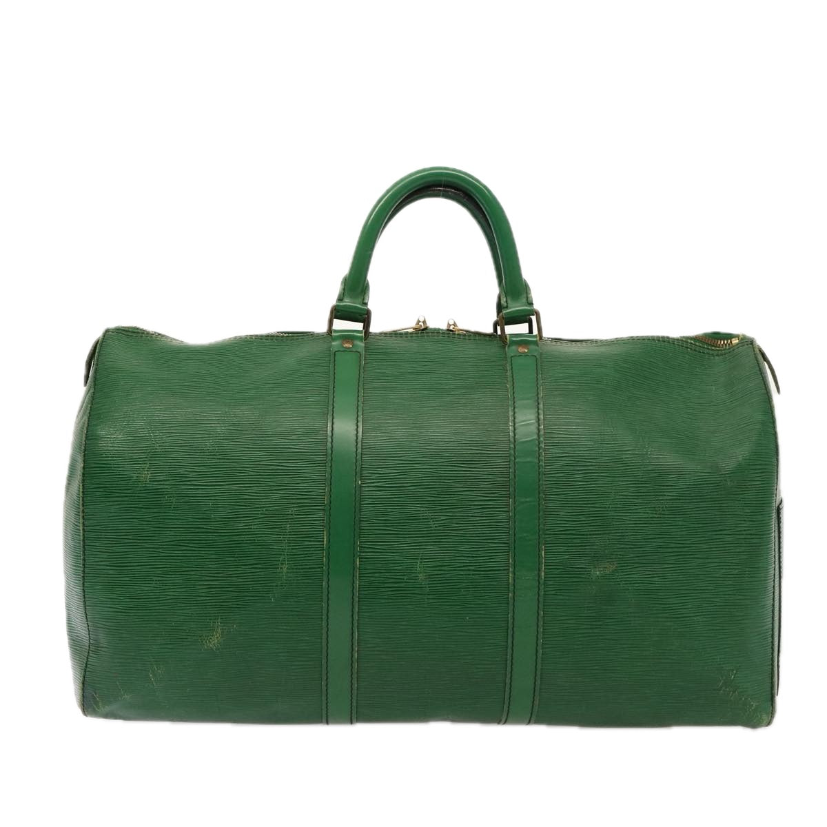 LOUIS VUITTON Epi Keepall 50 Boston Bag Green M42964 LV 76865