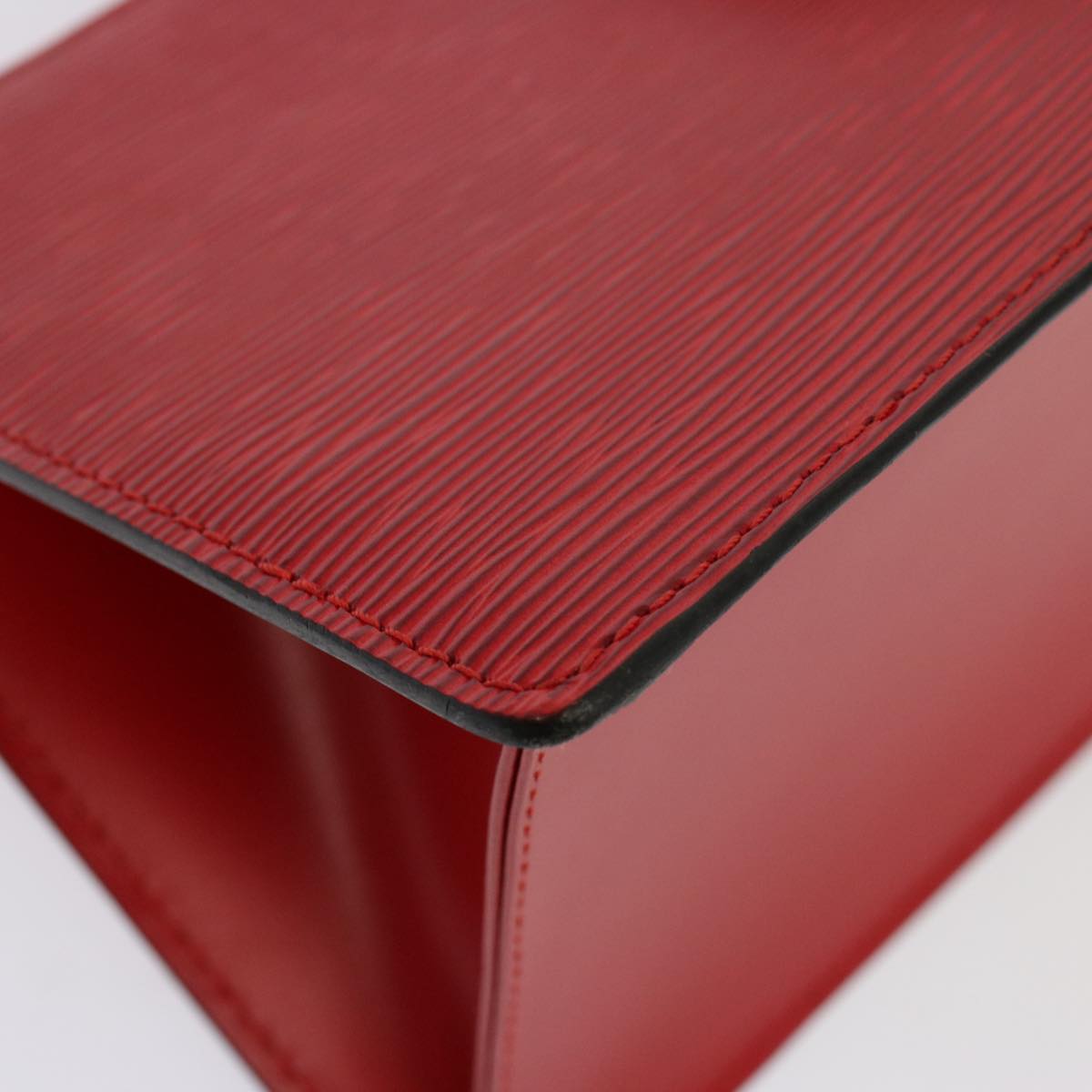 LOUIS VUITTON Epi Sac Triangle Hand Bag Red M52097 LV 76867