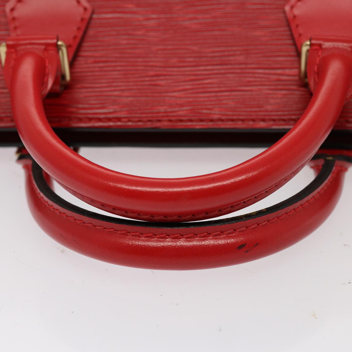 LOUIS VUITTON Epi Sac Triangle Hand Bag Red M52097 LV 76867