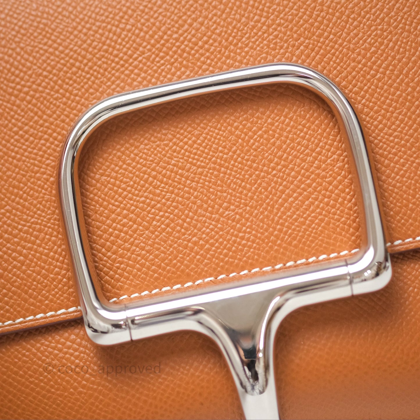 Hermès Della Cavalleria Mini Bag Gold 37 Epsom Palladium Hardware